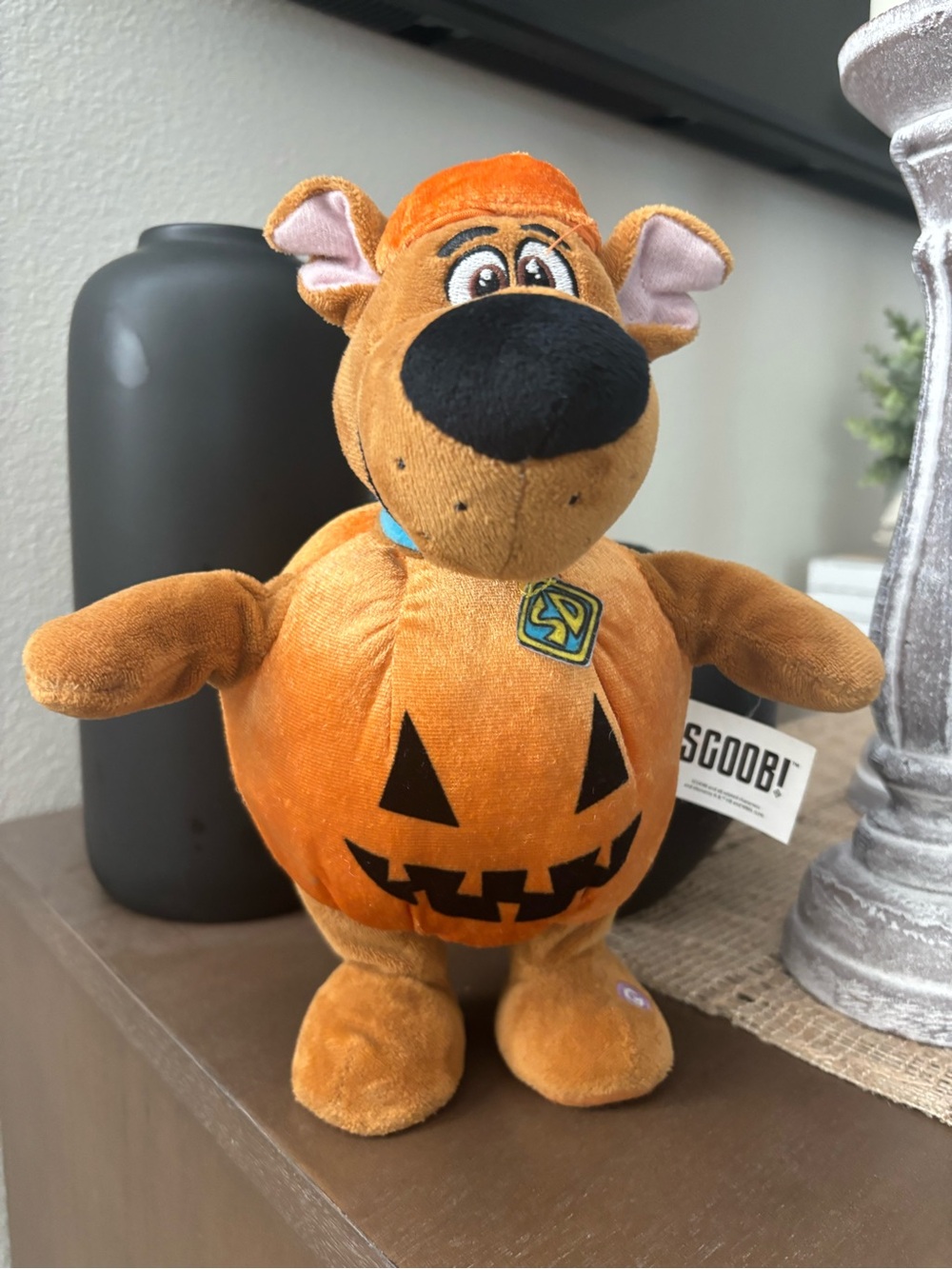 Gemmy Scooby-Doo Pumpkin Costume Animated Musical Plush Waddler 10.5”